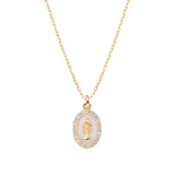 Oval Mother Mary Necklace by Amen