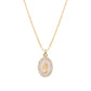 Oval Enamel Mother Mary Necklace by Amen