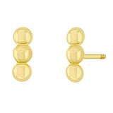 14k Gold Ball Bar Screwback Earrings