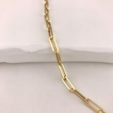 10k Gold Paperclip Bracelet