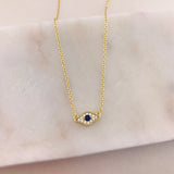 925/18k Vermeil CZ Evil Eye Necklace