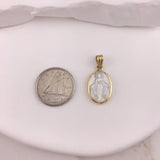 14k Mother of Pearl Mother Mary Pendant