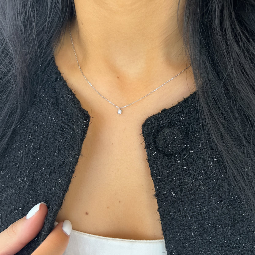 Dainty Natural Diamond Necklace