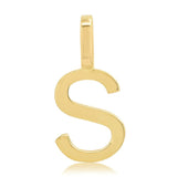 10k Gold Mini Plain Initial Necklace