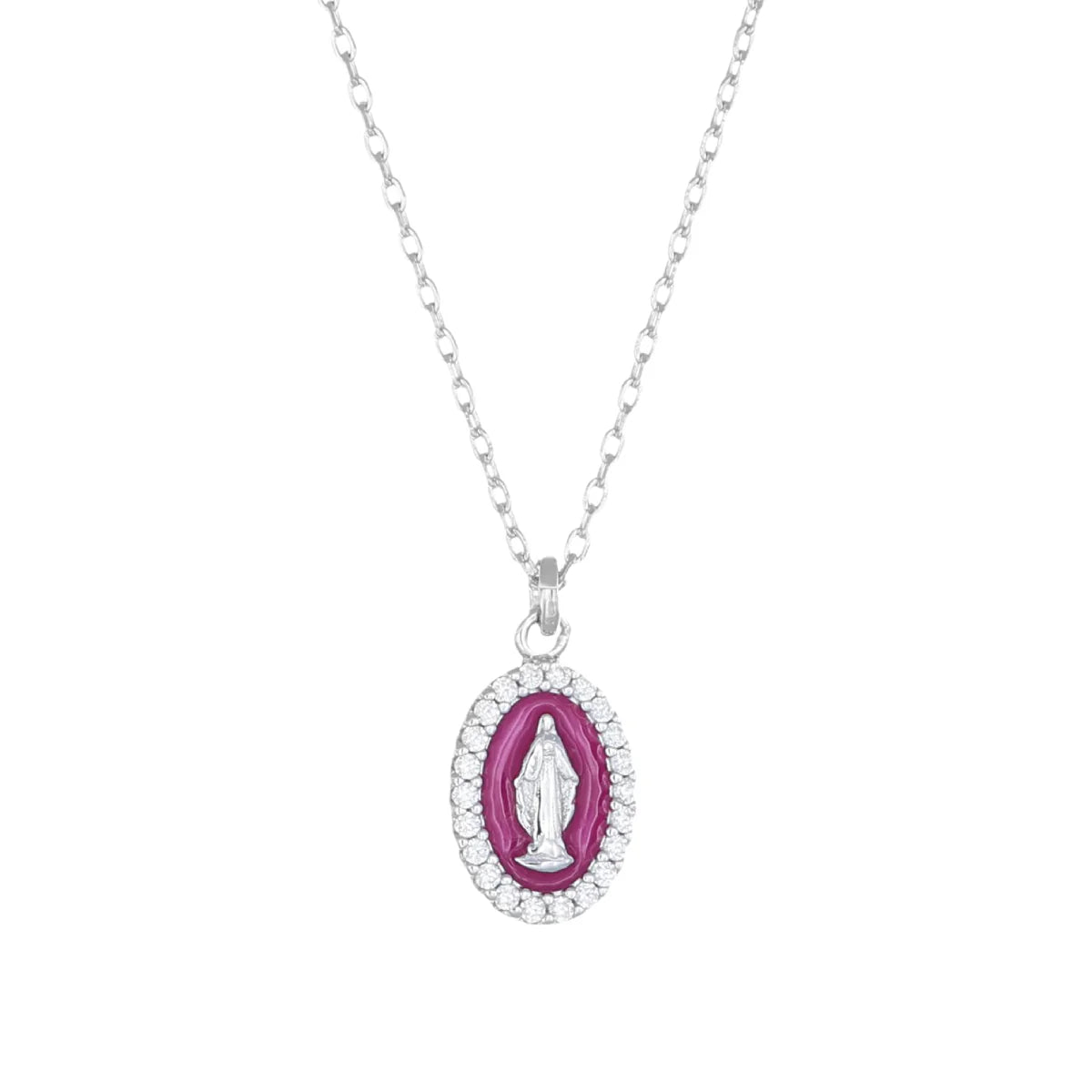 Oval Mother Mary Necklace by Amen