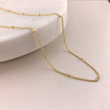 925/18K Vermeil Simple Ball Choker Necklace