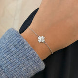 925 Sterling Silver Four Leaf Clover Bracelet