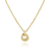 Miss Mimi- 14k/925 Vermeil Double Circle Necklace