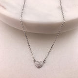 925/18K Vermeil CZ Heart Necklace