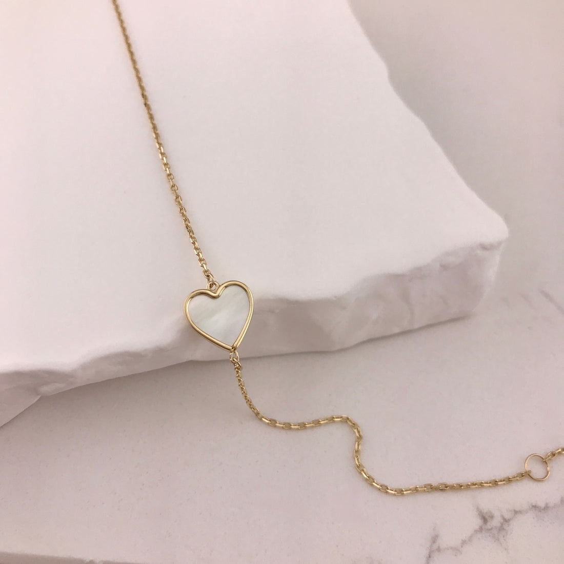 Timeless Mother of Pearl Heart Bracelet