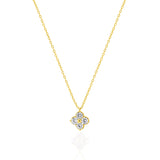 925/18k Vermeil CZ Clover Necklace
