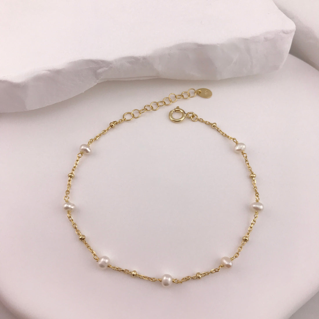 Mini Spaced Pearl Bracelet