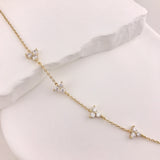 925/18K Vermeil Mini Lotus CZ Bracelet