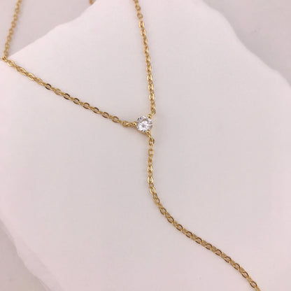 Sparkle CZ Drop Necklace