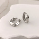 925/18k Vermeil Be Square Hoops