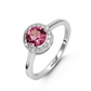 Stella Halo Birthstone Ring