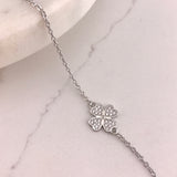 925 Sterling Silver Four Leaf Clover Bracelet