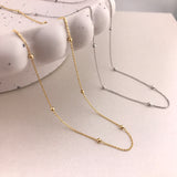 10k Gold Spaced Out Ball Necklace
