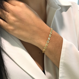 925/18k Vermeil Flat Anchor Link Bracelet