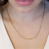 10k Gold Paperclip Chain Necklace