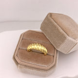 925/18K Vermeil Croissant Open Ring