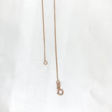 10k Rose Gold Love Necklace with Diamond Heart