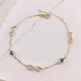 10k Yellow Gold Evil Eye & Infinity Bracelet