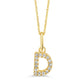 Classic Mini Initial Diamond Necklace