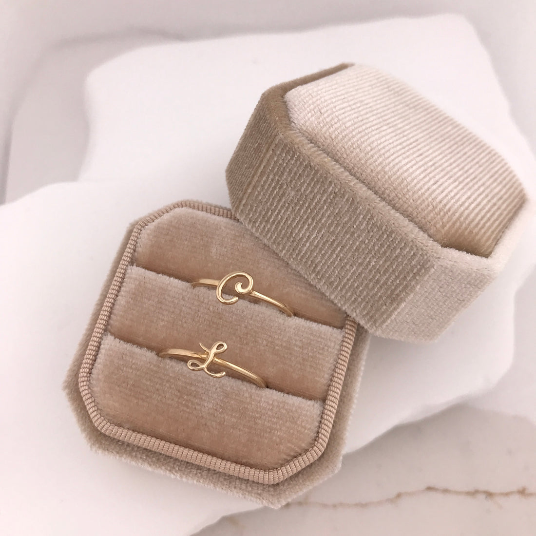 Bella Script Initial Ring