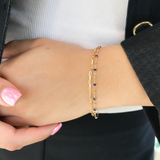 10k Gold Thin Paperclip Bracelet