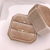 10k Gold Stackable Solitaire Bead Diamond Ring