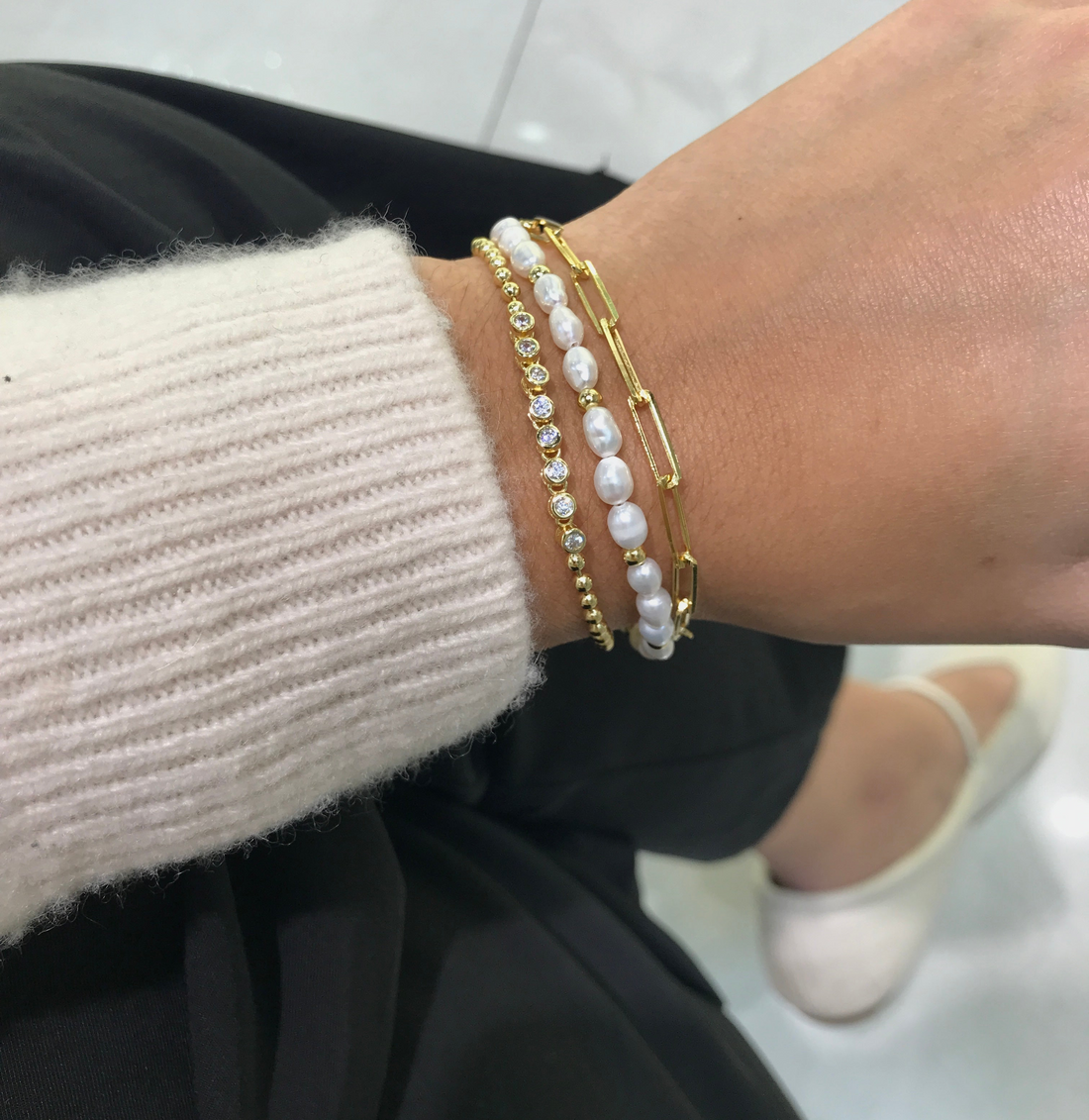 Fiore Thick Paperclip Bracelet