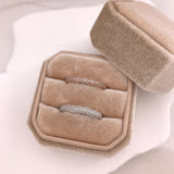 10k Semi Eternity Pave Diamond Ring