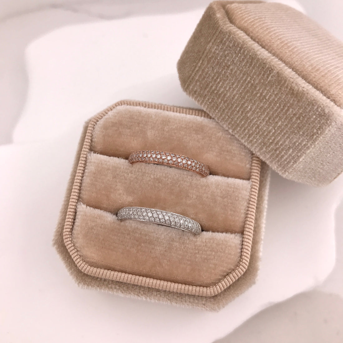 Semi Eternity Diamond Pave Ring