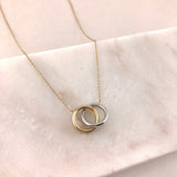 10K Gold Interlocking Circle Necklace