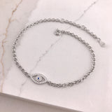 925/18k Vermeil Evil Eye CZ Bracelet