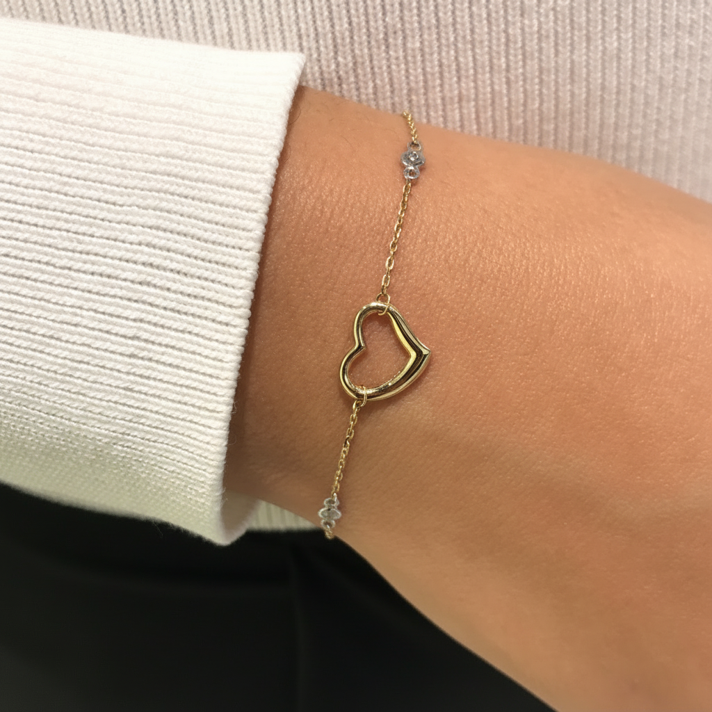 Fiore Open Heart Bracelet