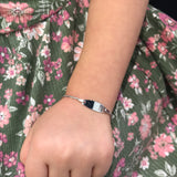 Engravable- Children's 10k Gold Oval ID bracelet