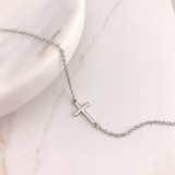 925 Sterling Silver Cross Bracelet