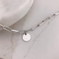 Personalized Thin Paperclip Disc Bracelet by Miss Mimi