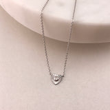 14k Gold Diamond Heart Necklace