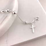925 Sterling Silver Rosary Bracelet