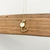 Engravable - 10k Gold Mini Disc Pendant