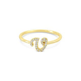 Bella Lab Diamond Script Initial Ring