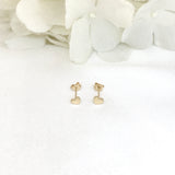10k Gold Heart Mini Stud Earrings