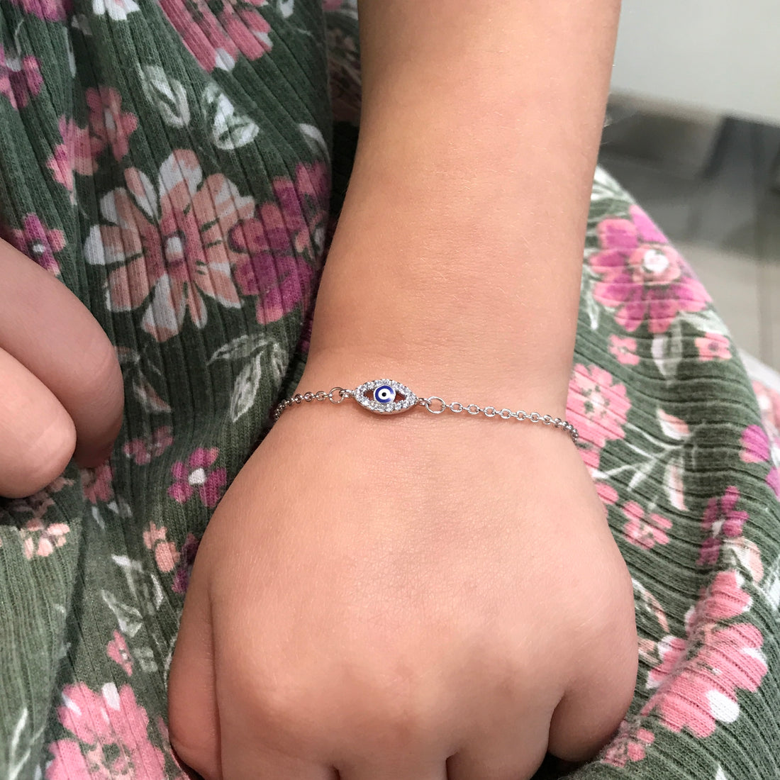 Little Sweetheart's Evil Eye CZ Bracelet