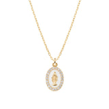Oval Mother Mary Necklace by Amen