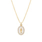 Oval Enamel Mother Mary Necklace by Amen