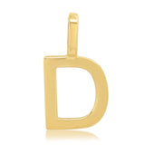 10k Gold Mini Plain Initial Necklace