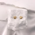 Valentina Ribbed Heart Studs